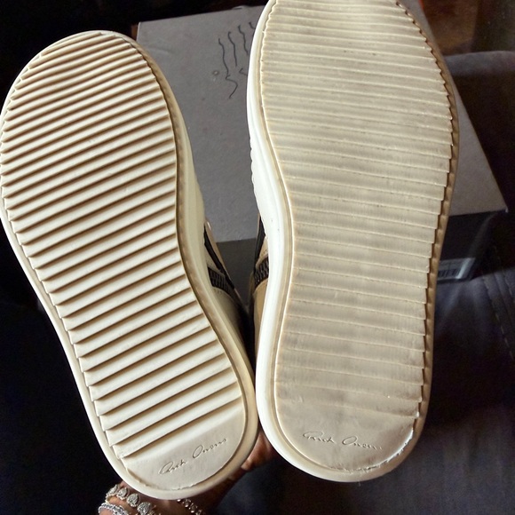 Rick Owens Cream Kids Sneakers - Picture 4 of 5